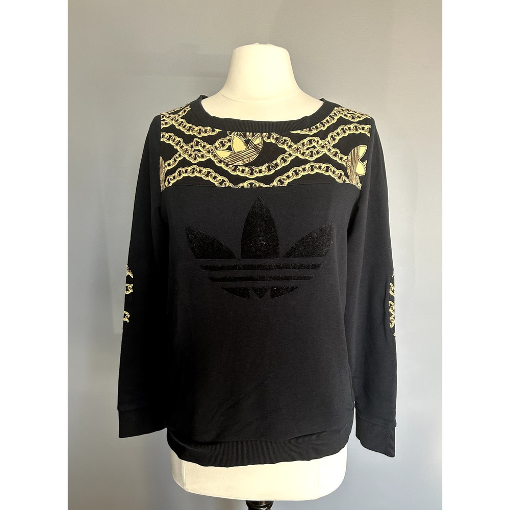 Adidas Women's Chain Print Trefoil Crewneck Sweatshirt